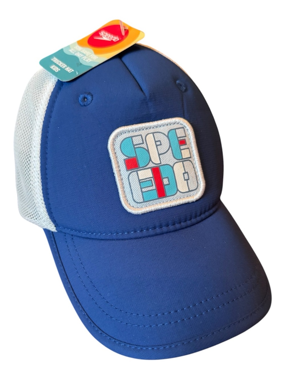 Blue & White Toddler/Baby Mesh Patch Sun Cap